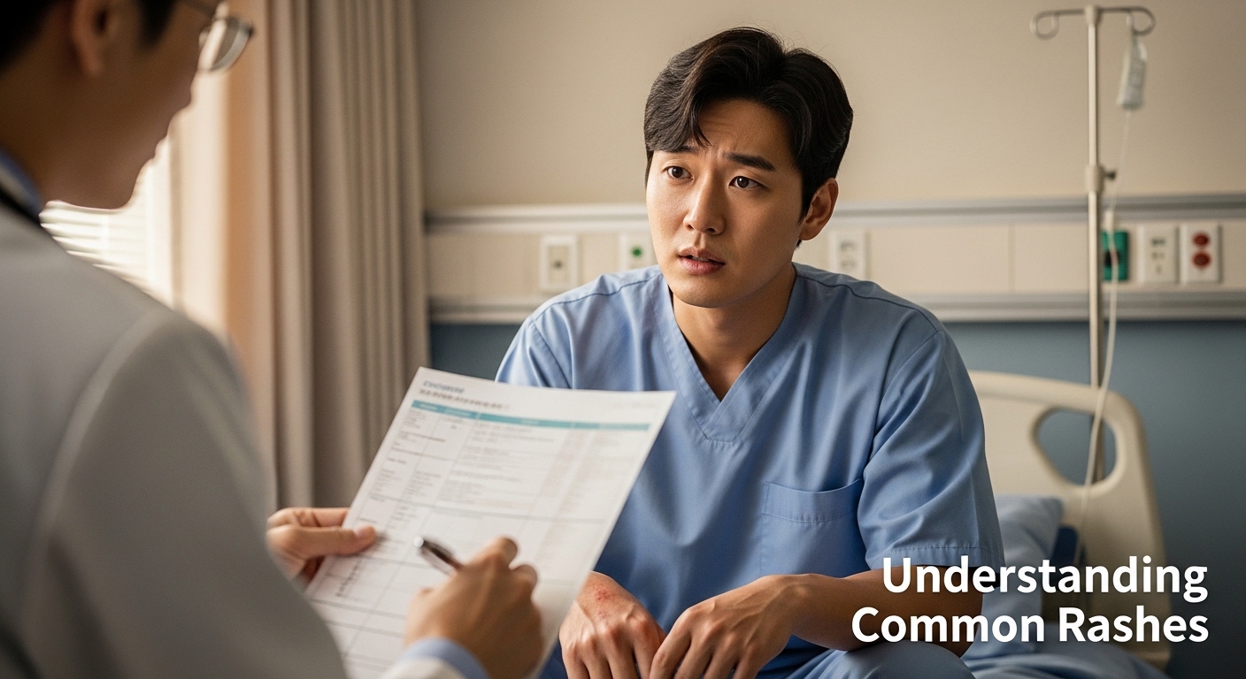 폐렴 후 전신 물집 발진