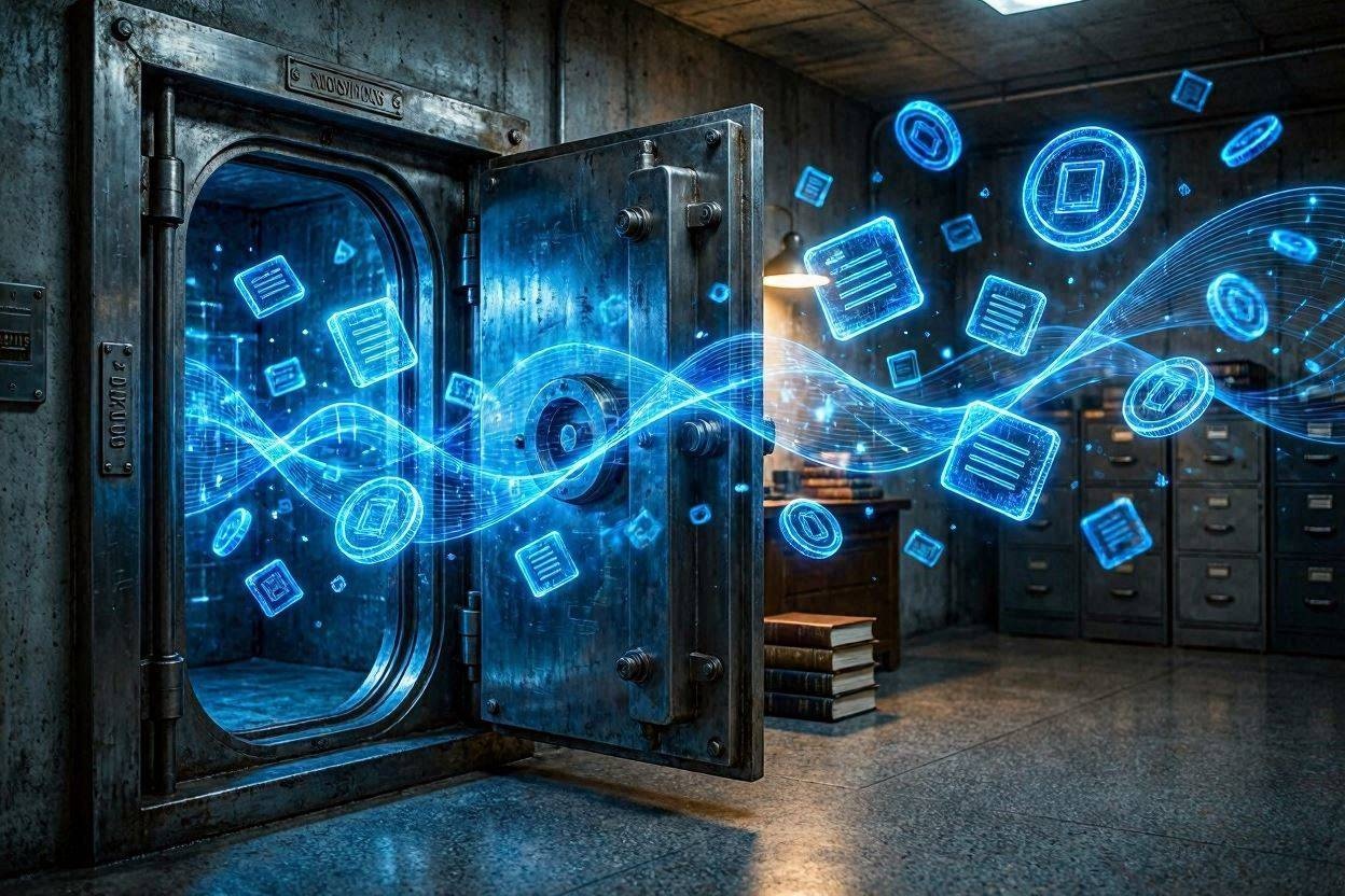 Digital blockchain assets pouring out of traditional financial institutions