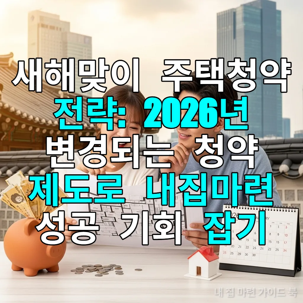 2026년 주택청약 제도 변화를 준비하는 젊은 한국인 부부의 모습