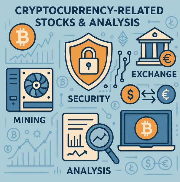 암호화폐 관련 테마주 종류와 분석 (마이닝, 보안, 거래소) 관련 그림