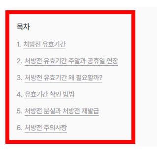 처방전 유효기간 알아보기