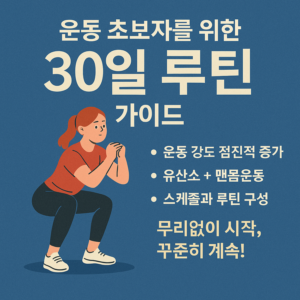 운동 초보자를 위한 30일 루틴 가이드