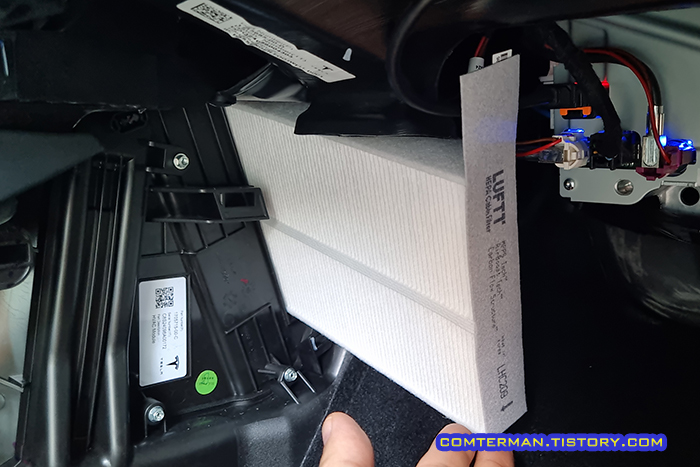 테슬라 모델3 하이랜드 루프트 에어컨 필터