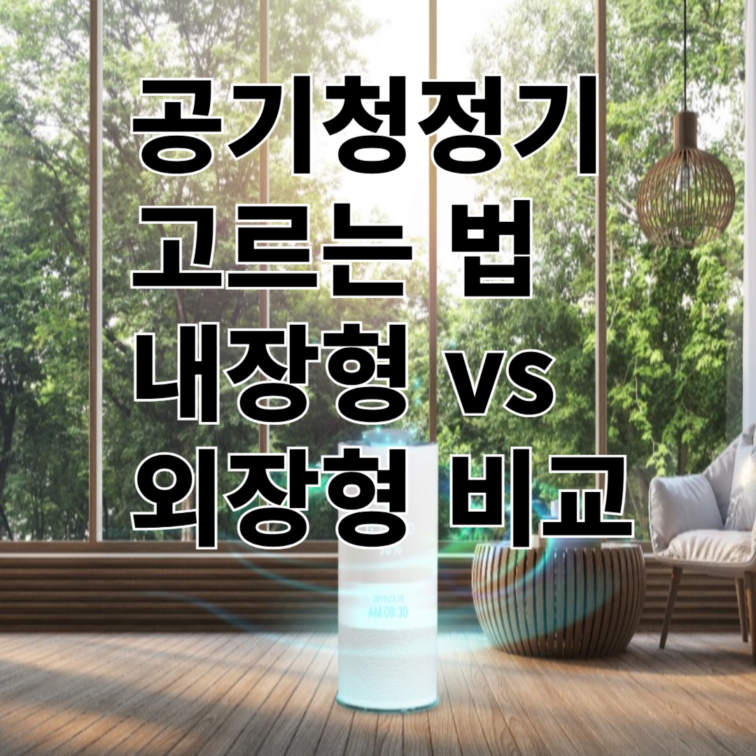공기청정기 고르는 법: 내장형 vs 외장형 비교 [1편]