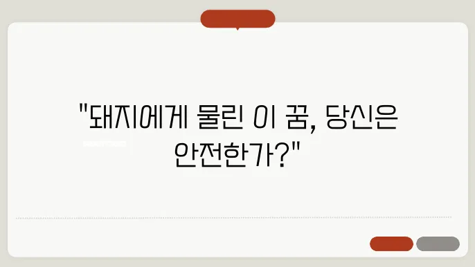 돼지에게 물리이 개 뫀서 먹이 볼 수 없습니다.