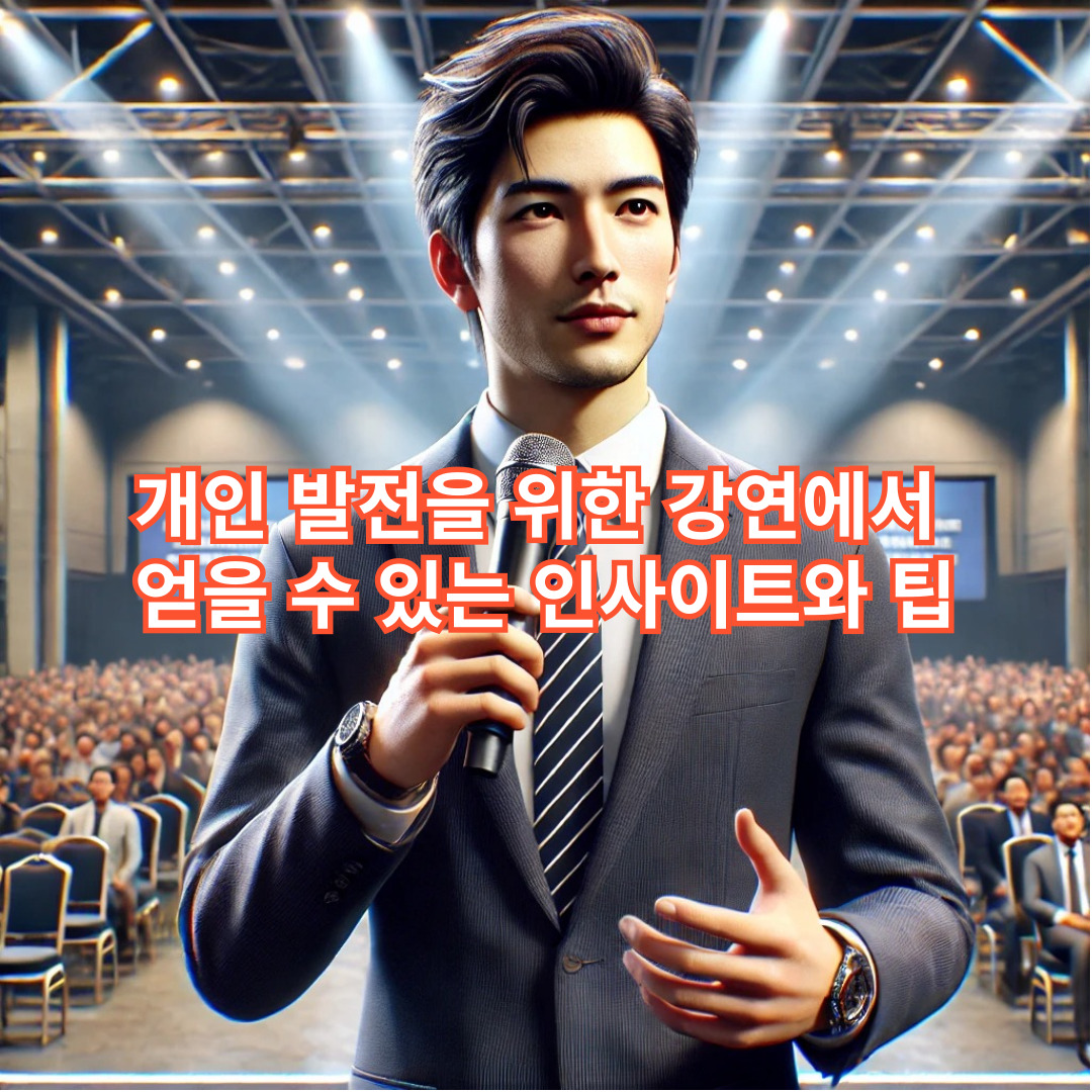 개인 발전을 위한 강연에서 얻을 수 있는 인사이트와 팁