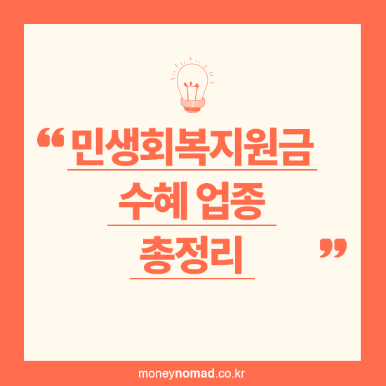 민생회복지원금 수혜 업종 총정리
