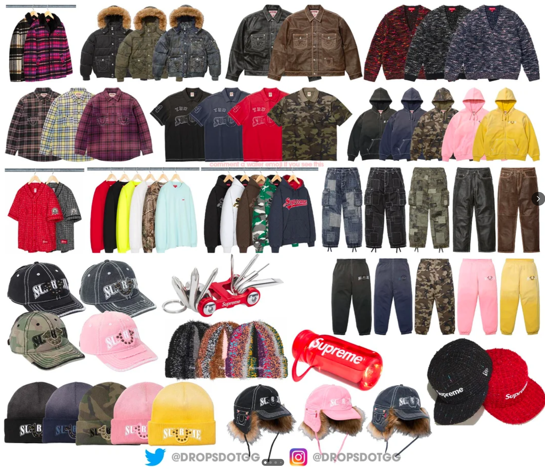 Supreme 슈프림 2025년 FW 13 Week 드랍리스트