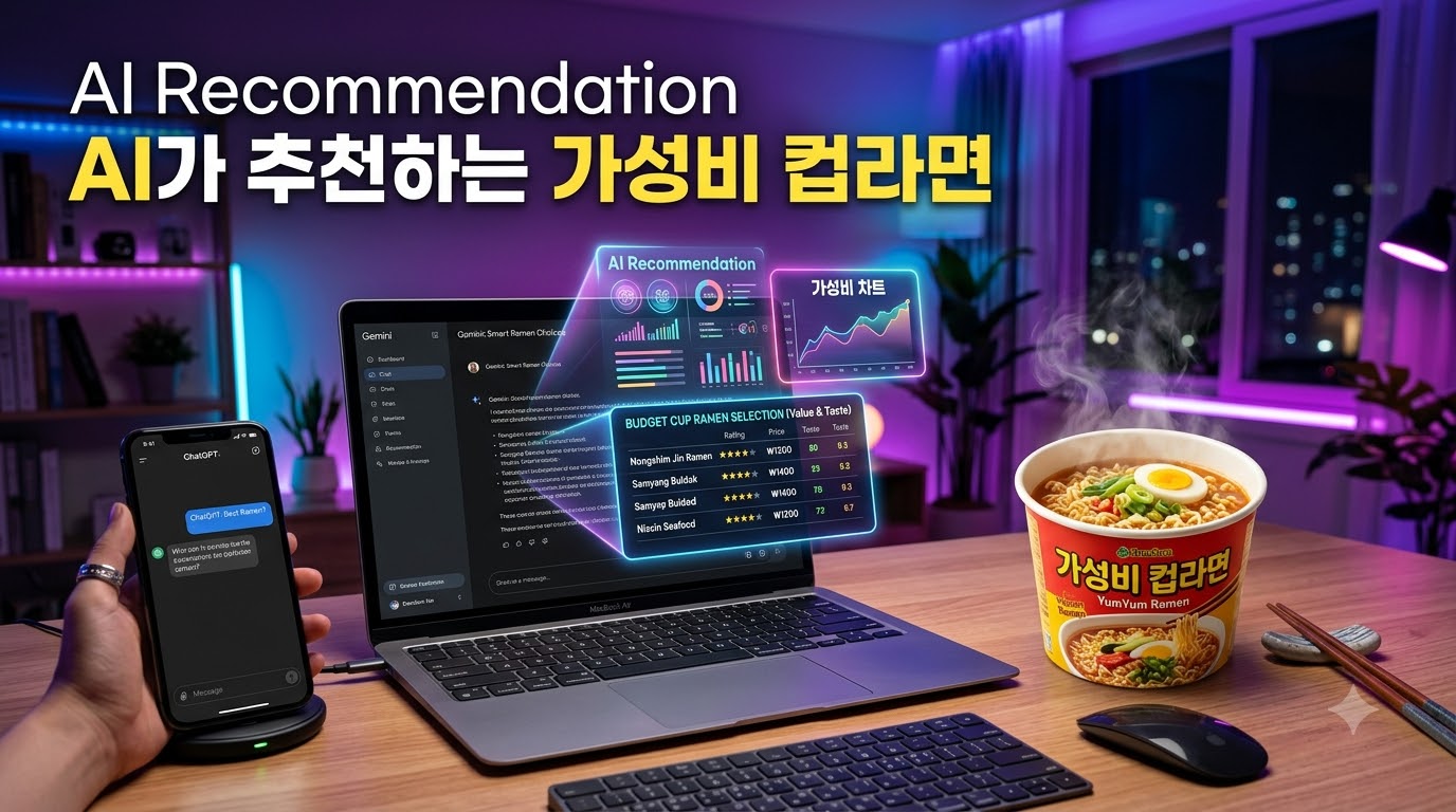 "컵라면 추천해줘" 챗GPT vs 제미나이, 생성형 AI의 일상 생활속 가성비 대결