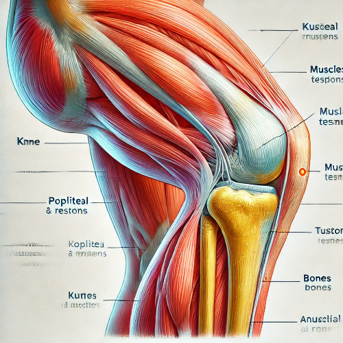 다리 와 무릎 근육 설명 일러스트