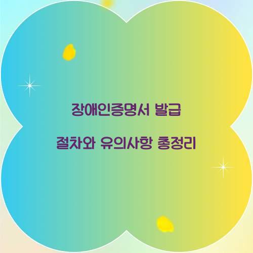 장애인증명서 발급