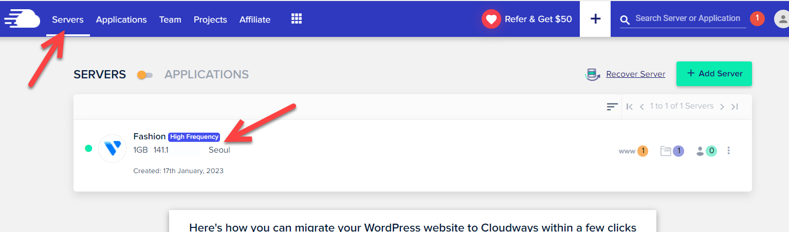 클라우드웨이즈 서버