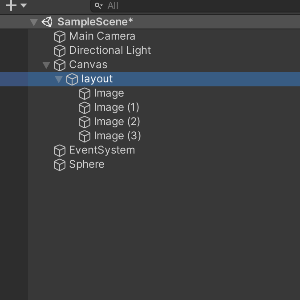 4개를 하위 오브젝트로