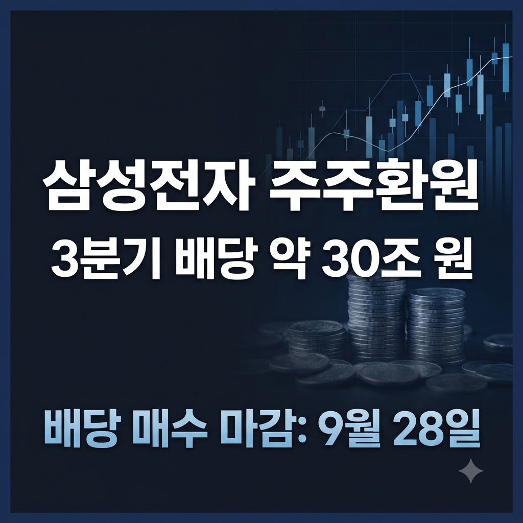 2026년 삼성전자 3분기 배당금 매수 마감 일정 및 주주환원 정책 안내