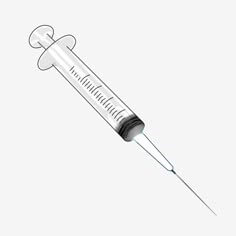 날카로운-주사바늘이-흰-주사기에-끼워져-있는-모습