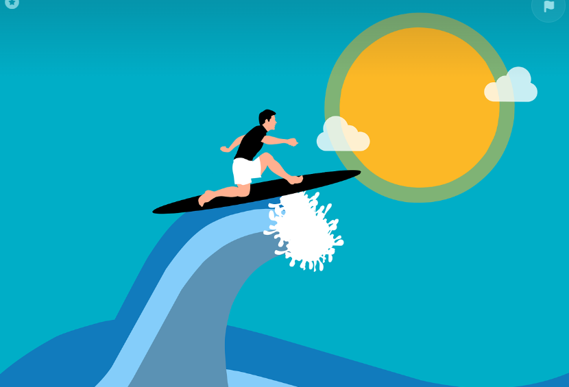 서핑을 즐기는 사람