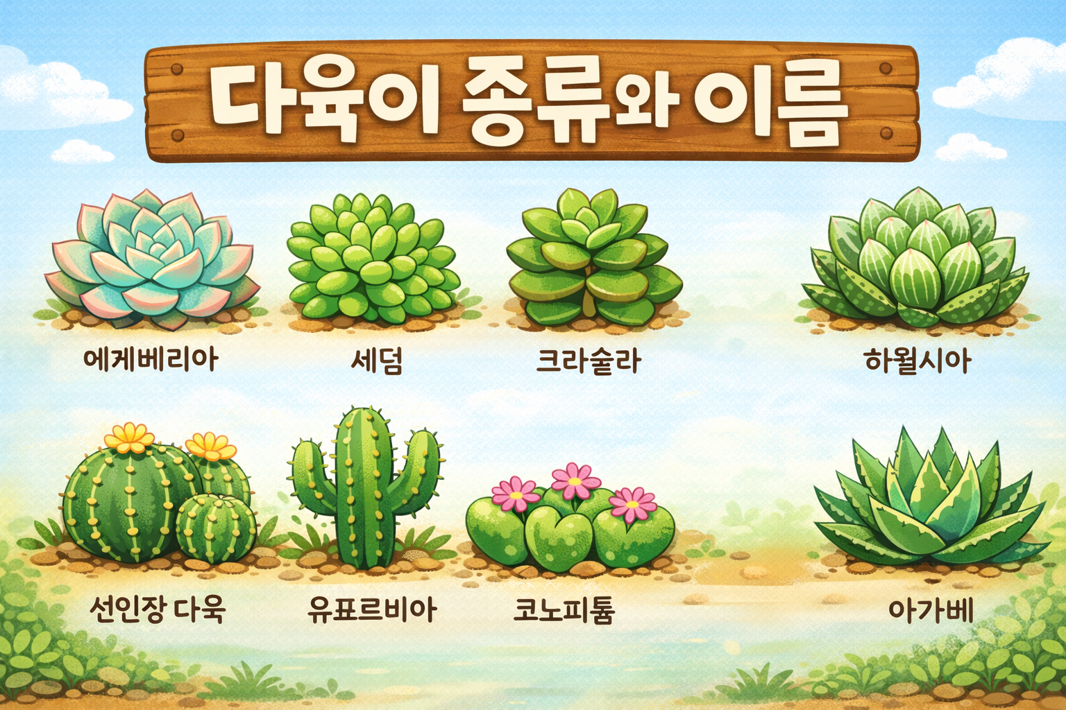 다육이의 종류와 이름