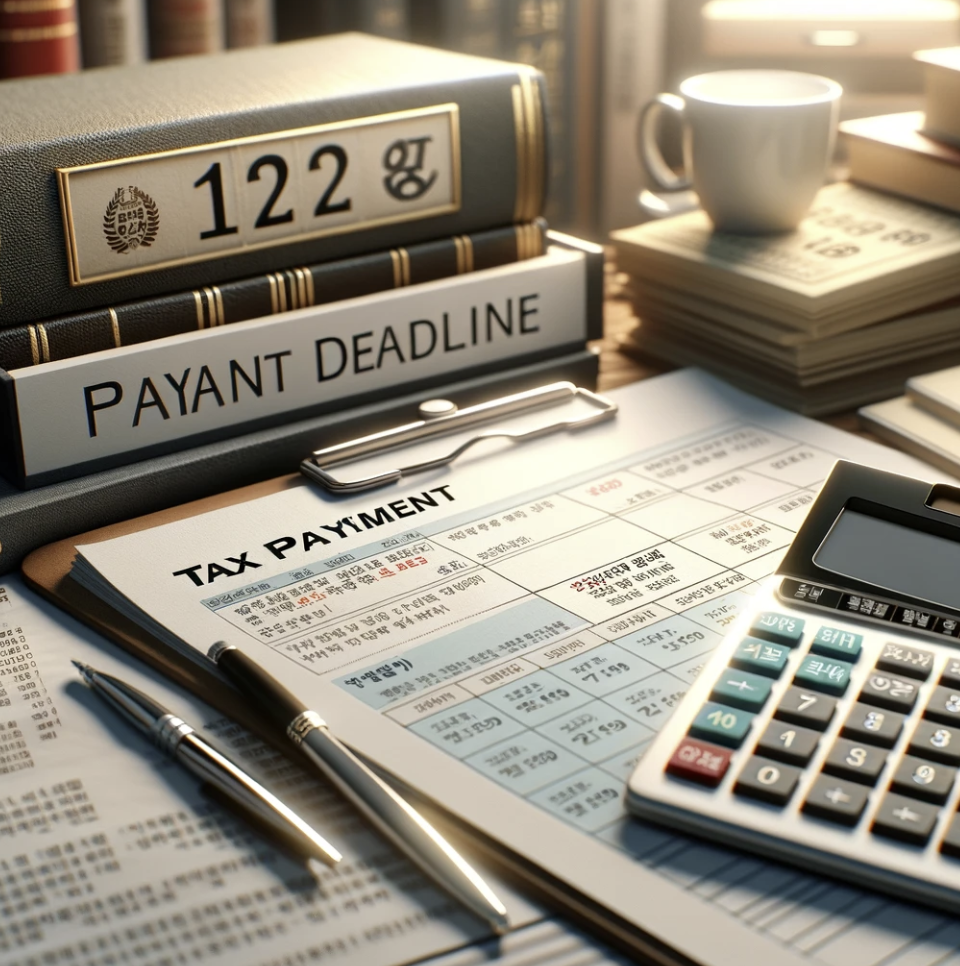 세금서류를 검토하는 장면