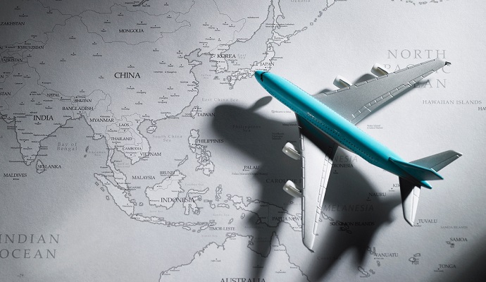 비행기모형-세계지도