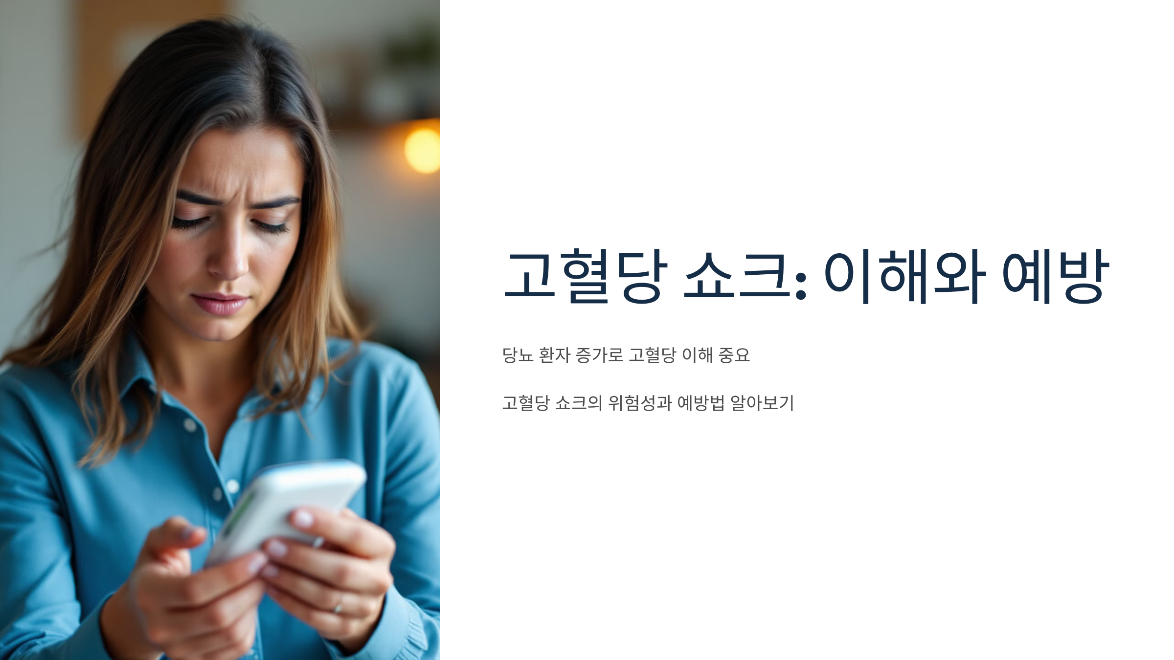 고혈당 쇼크 증상