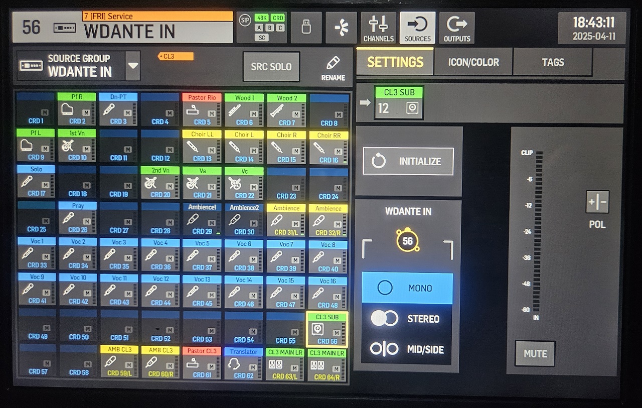 [베링거 WING] ROUTING(라우팅)-SOURCES(소스) 설정