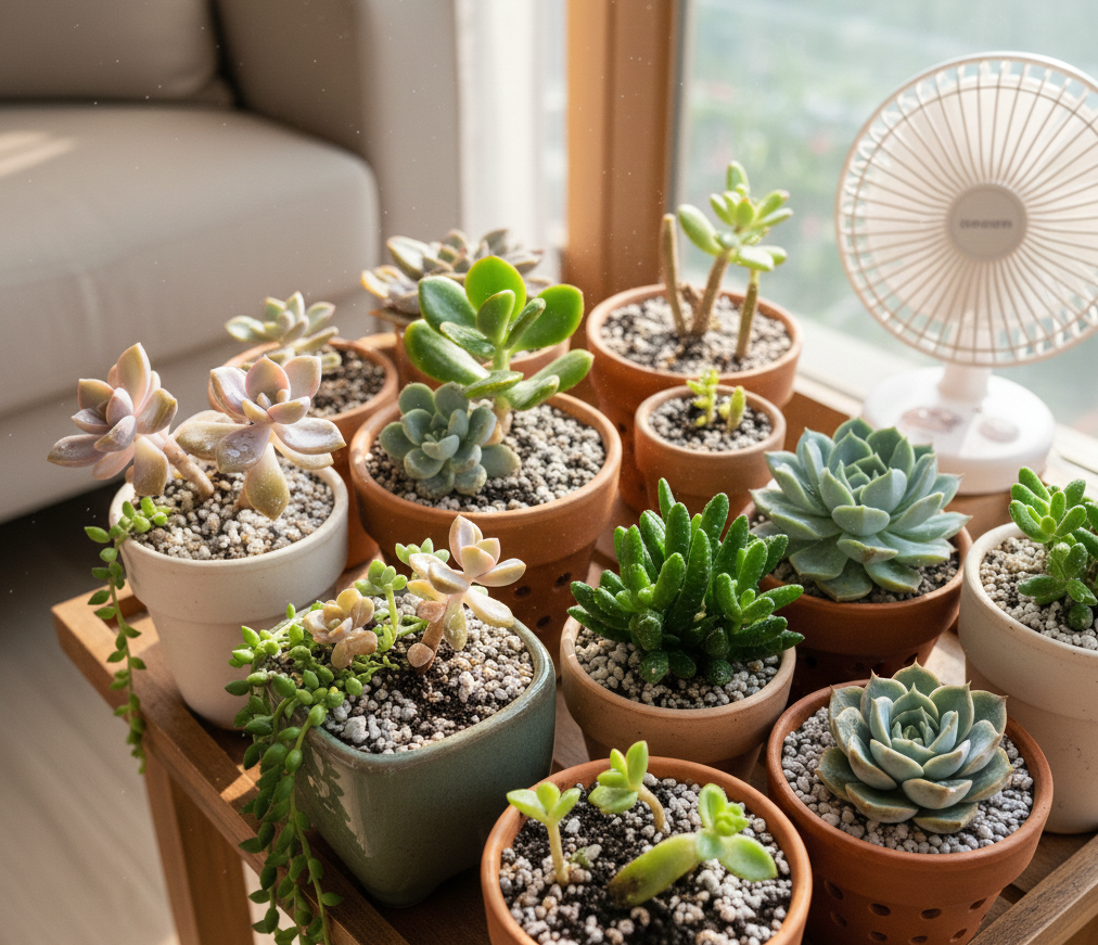 다양한 다육식물들