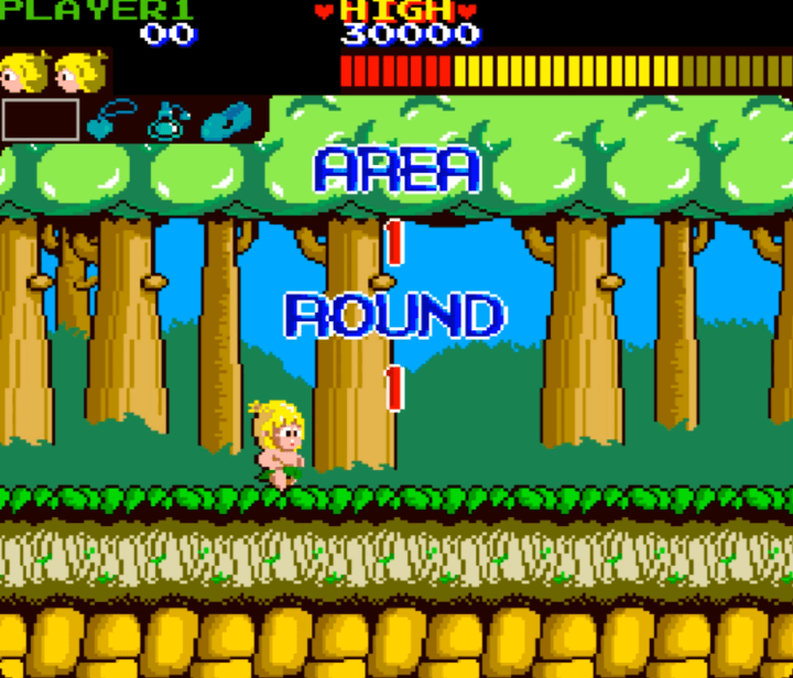 원더보이-오락실게임-시작-화면