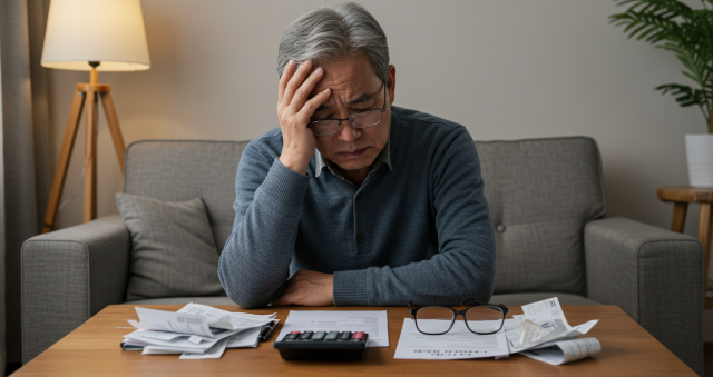 은퇴자가 개인회생 고민하는 사진