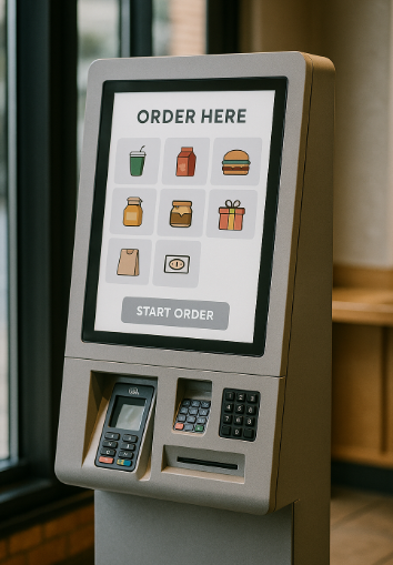 무인 매장의 핵심 기기인 키오스크 관련 사진