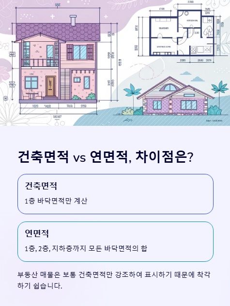 건축면적 연면적 차이점은