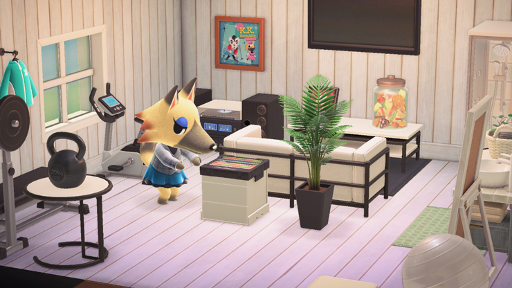 모동숲 해피홈 바네사 리듬에 맞춰 트레이닝 인테리어