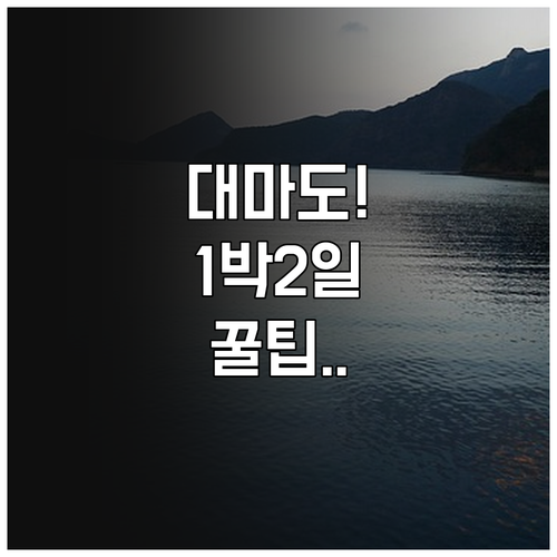 대마도 이즈하라 1박 2일 실전 여행..