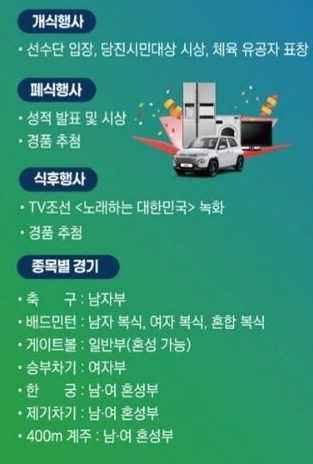 제7회 당진시민 체육대회 프로그램