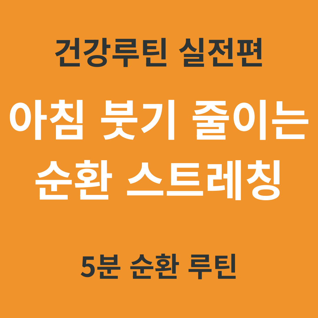 건강 루틴 실전편 3. 순환 스트레칭으로 아침 붓기 줄이기