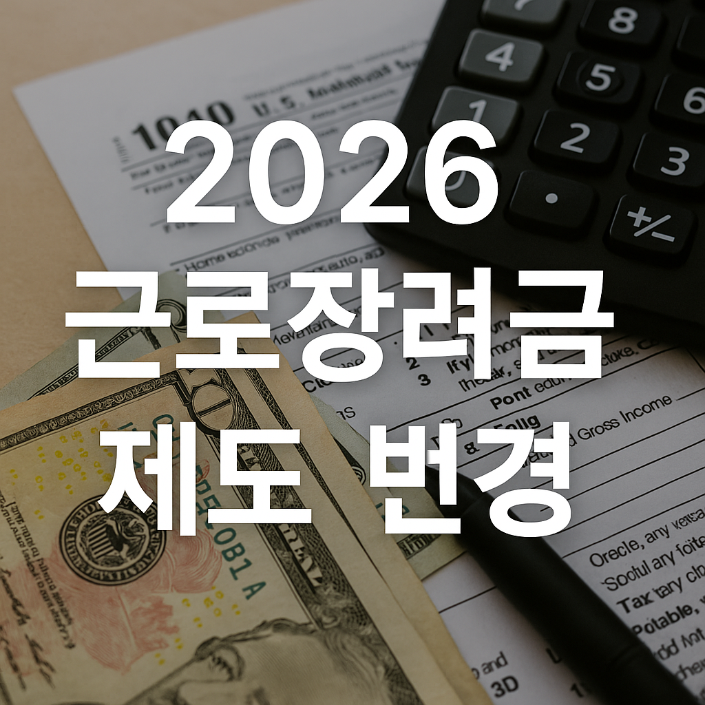 2026 근로장려금 제도 변경 총정리