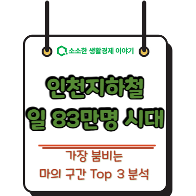 인천지하철 83만 시대, 가장 붐비는 '마의 구간' TOP 3 분석