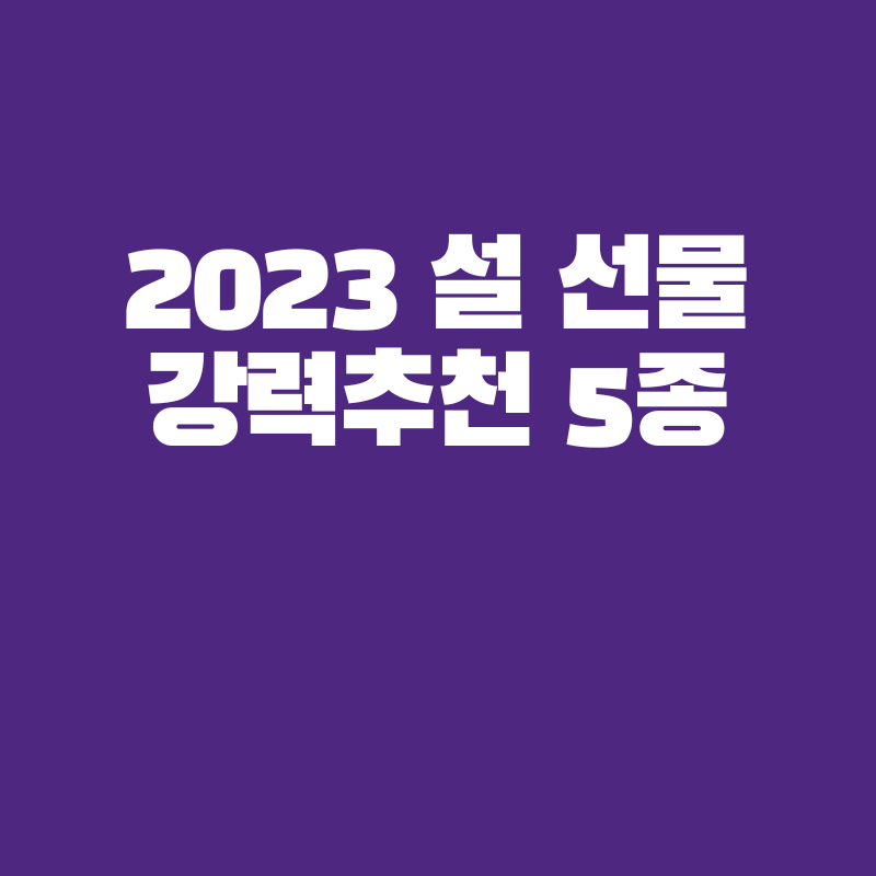 설 선물 추천