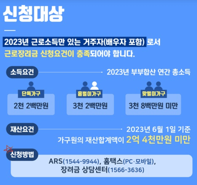 2024 근로장려금 신청