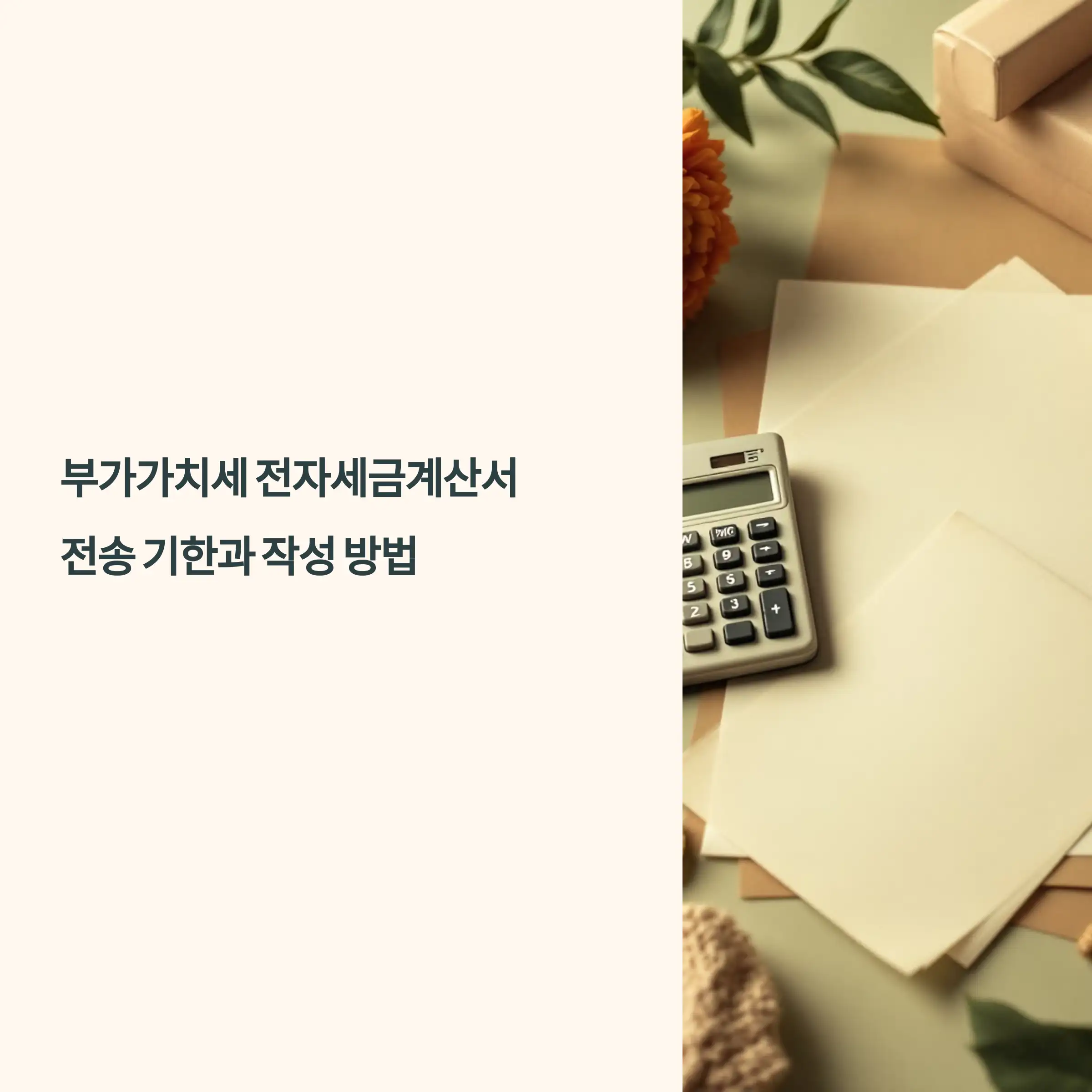 부가가치세 전자세금계산서 작성 방법