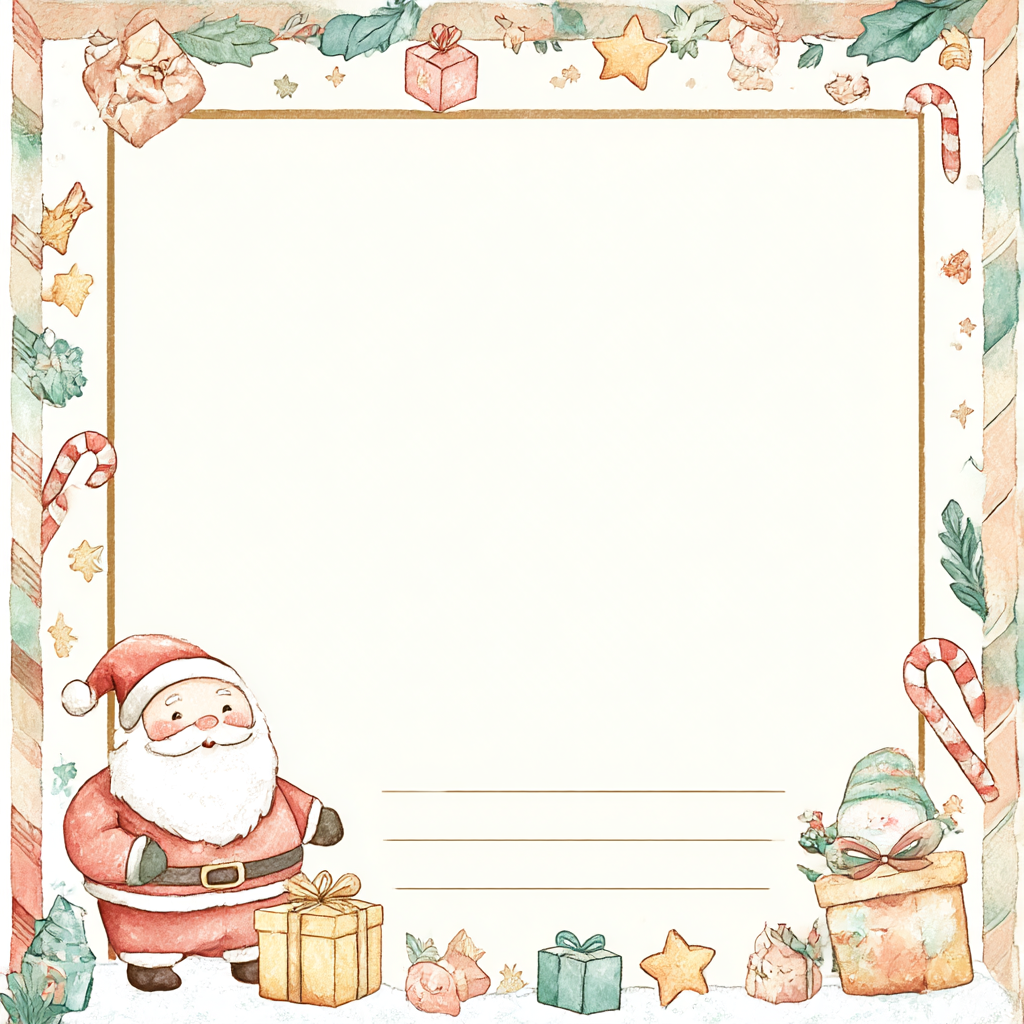 산타 할아버지 편지지 프린트