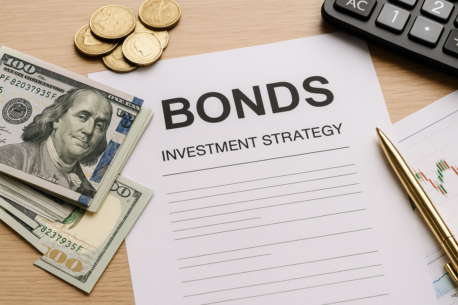 투자자가 채권 시장을 분석하고 있는 상황