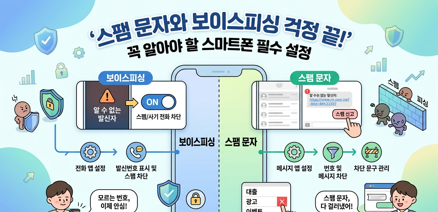 스팸 문자와 보이스피싱이 걱정될 때 꼭 알아야 할 스마트폰 설정