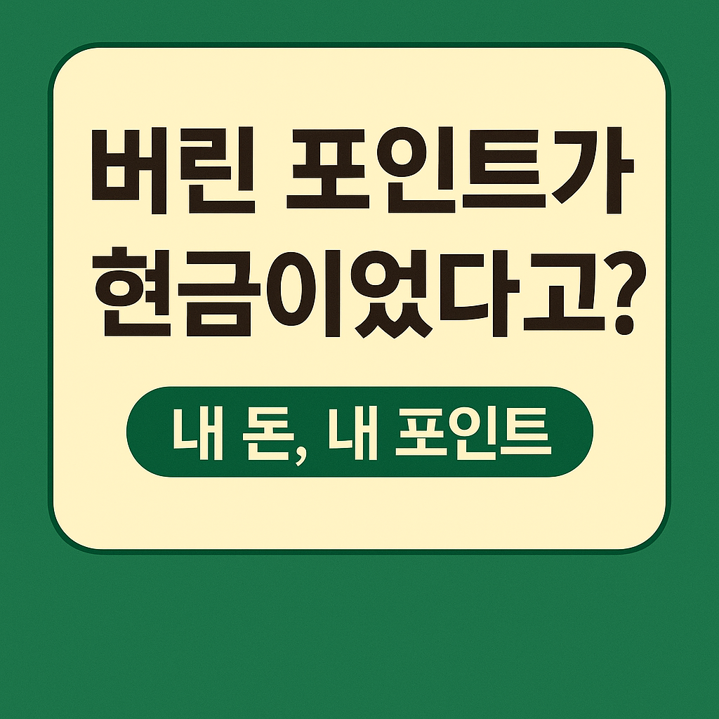 [카드 포인트 현금화] 안 쓰면 소멸! 5년 치 현금으로 받는 법
