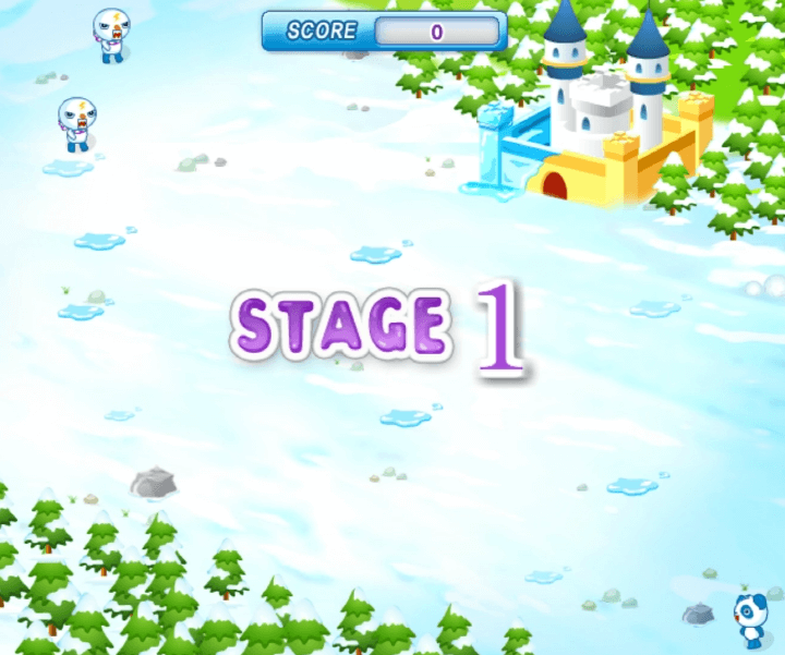 눈-몬스터의-침입-쥬니어네이버-동물농장-플래시게임-시작-화면