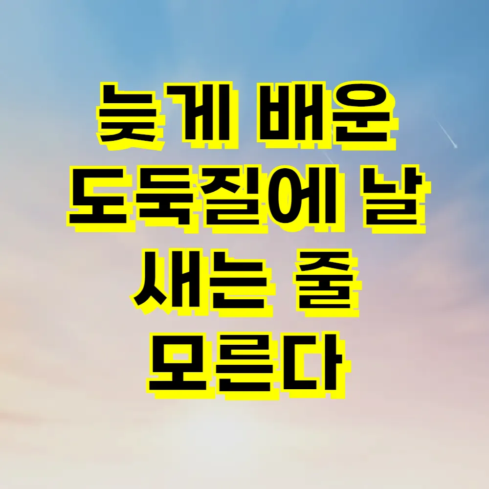 늦게 배운 도둑질에 날 새는 줄 모른다