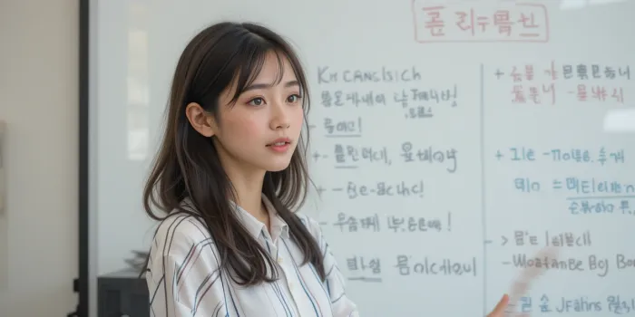 마케팅 트리거 발표 중인 여성