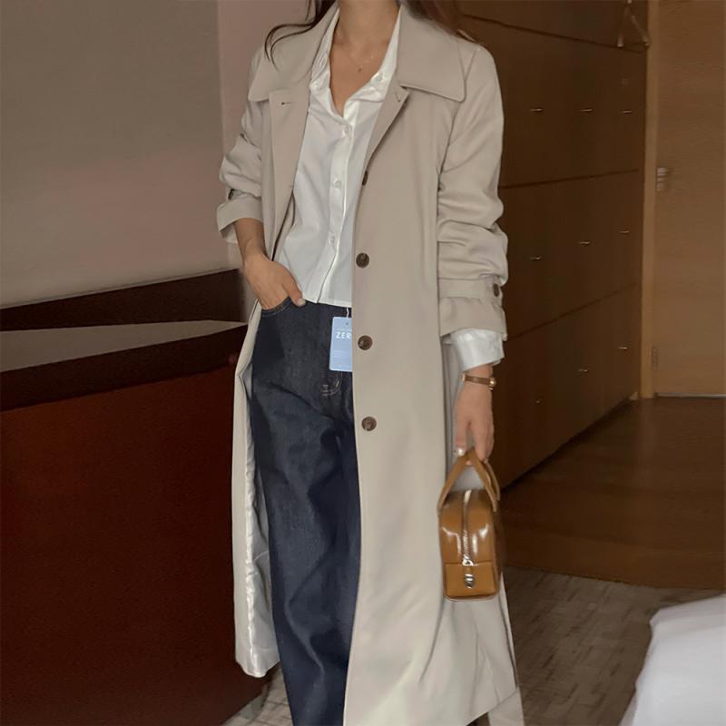 라임트리오브마인 가을바바리 클래식 싱글 트렌치코트