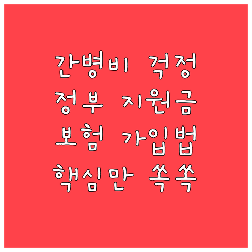 간병비 걱정 끝: 정부 지원 활용법과