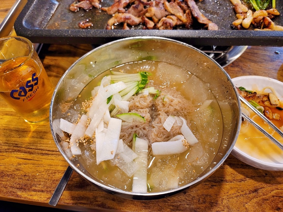 추가로-주문했던-시원한-물냉면