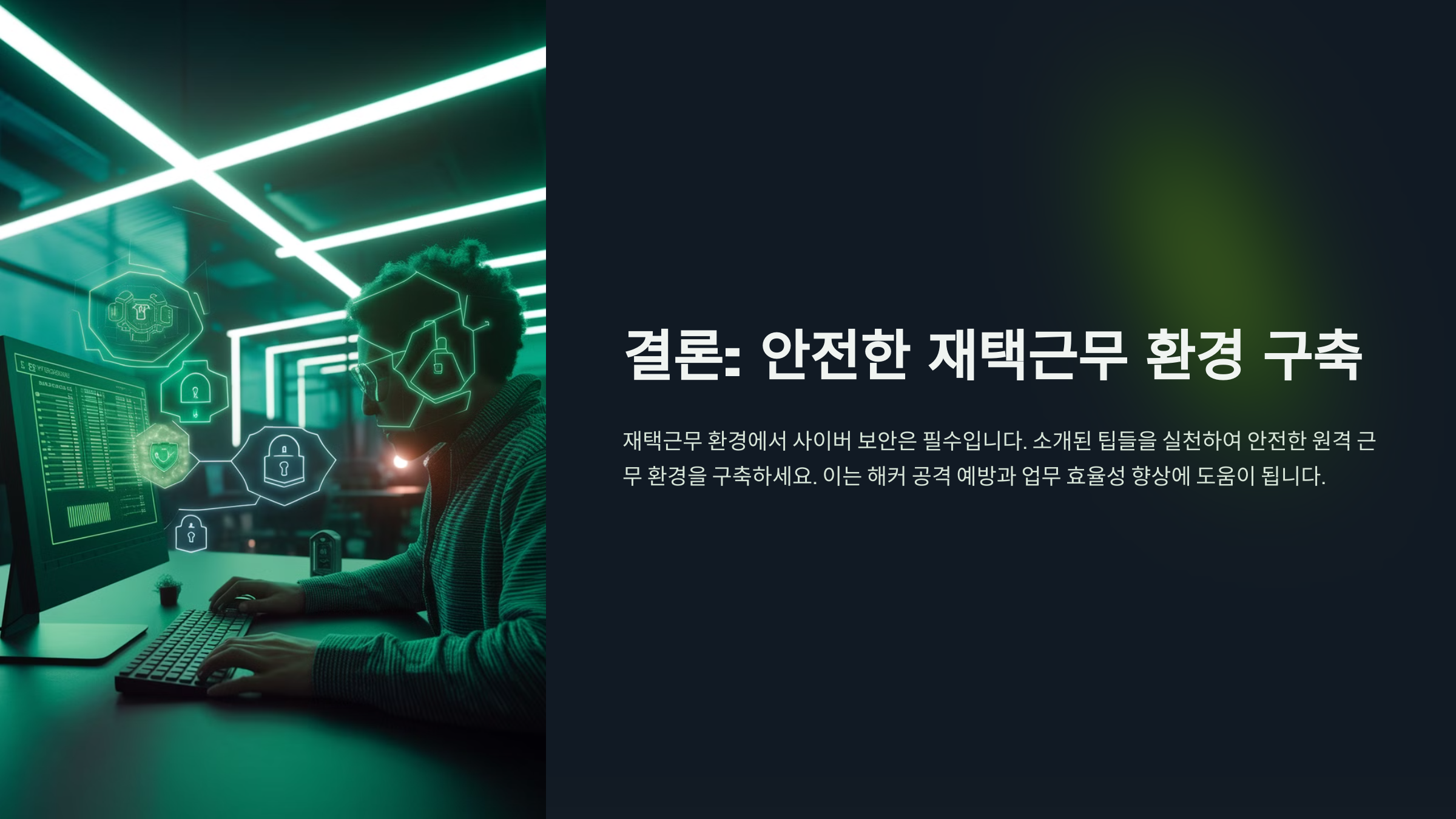 재택근무자를 위한 사이버 보안 팁